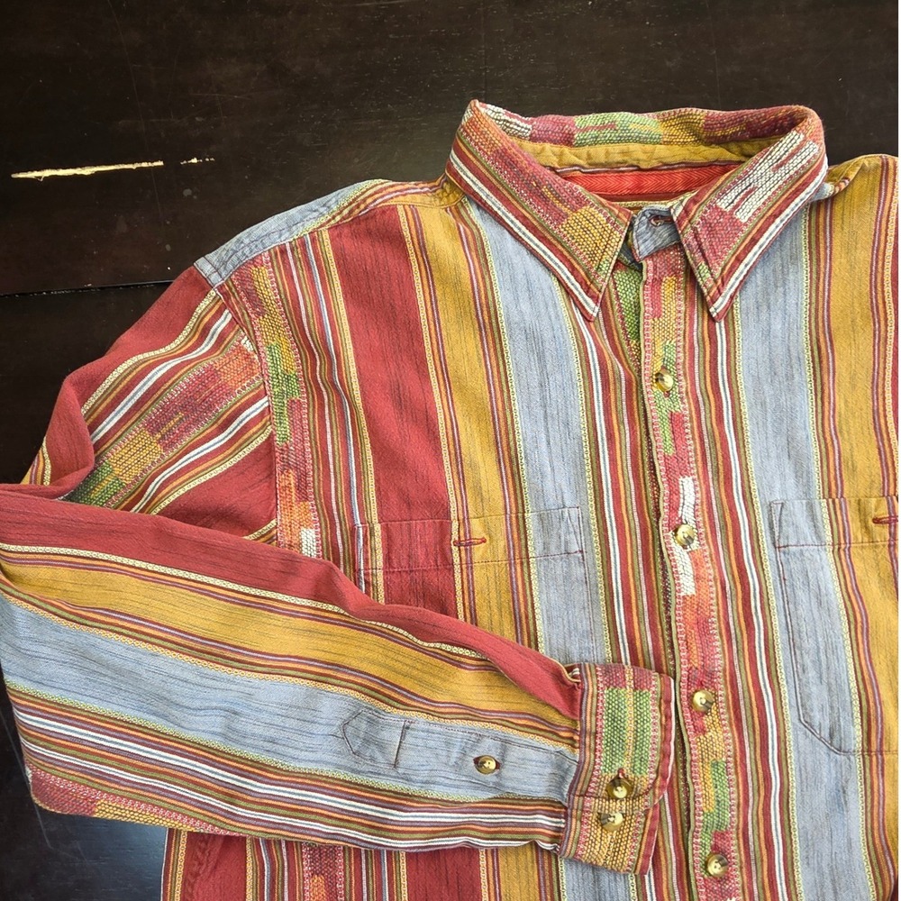 The Territory Ahead Multicolor Striped Button-Down Shirt